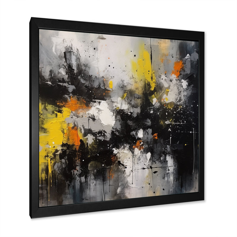 Encre liquide sur toile Vanita, Cadre photo noir, H 16 po x l 16 po x P 1 po