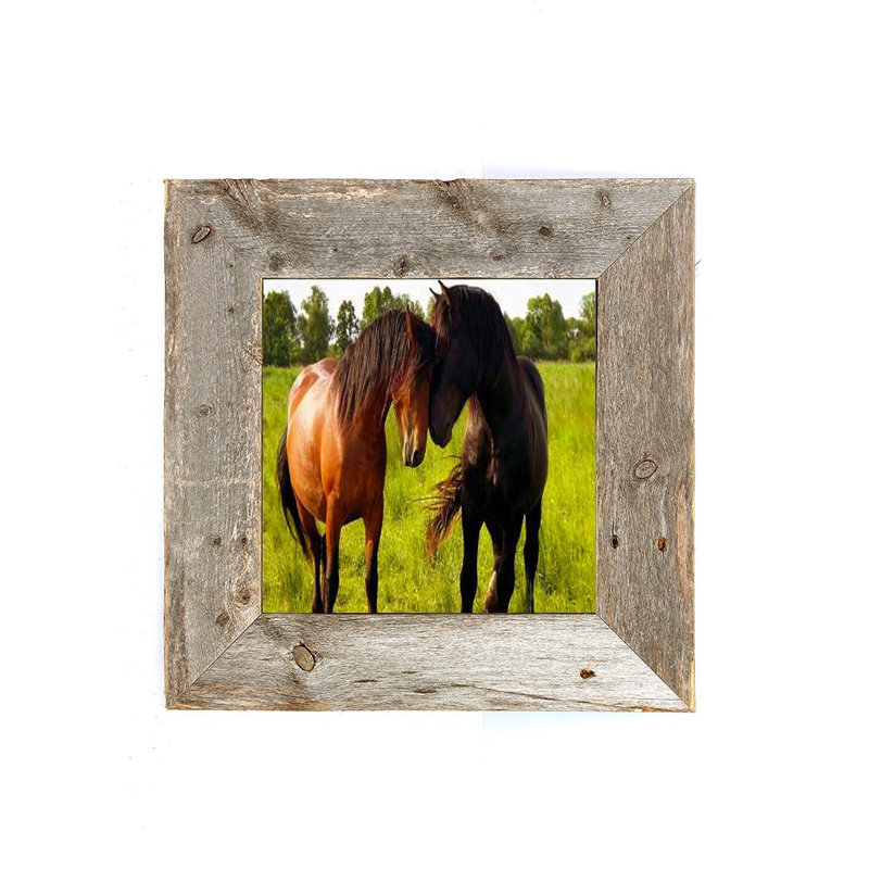 Cadre photo rustique en bois, 12 po x 12 po