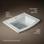 Lavabo de salle de bain rectangulaire encastré en porcelaine vitreuse avec trop-plein Archer®-19195599-10940431