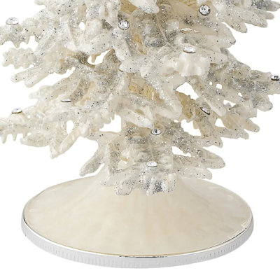 Flocked Enamel Christmas Tree