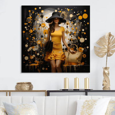 " Yellow Fashionistas Dream Pointillism II "