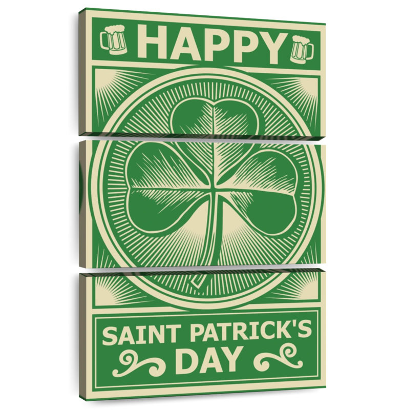 «Lelend Happy St. Patrick's Day» rétro, H 57 po x l 36 po