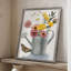 «Watering Can Bouquet I», reproduction encadrée - bois massif