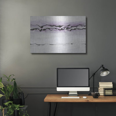 Luxe Metal Art 'Textured Midnight Plum' by Chris Paschke Metal Wall Art
