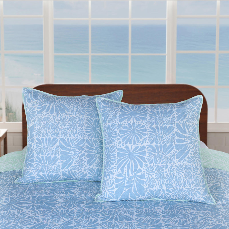 Southern Tide Eldora Euro Blue Sham