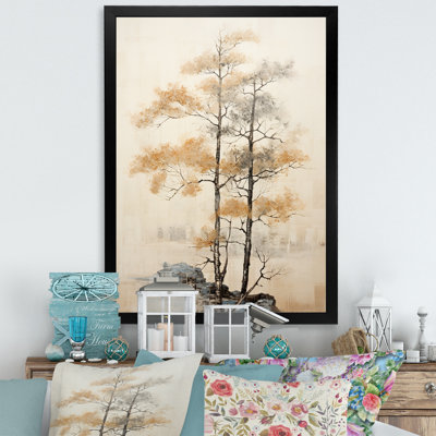 «Beige Tree Pine Tranquility», reproduction sur toile