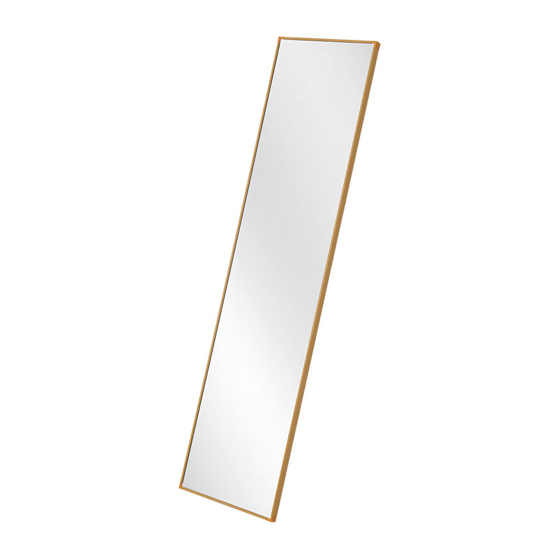 Rectangular Home Floor Fitting Mirror, Gold