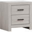 Table de chevet 2 tiroirs Coastal White-865891843