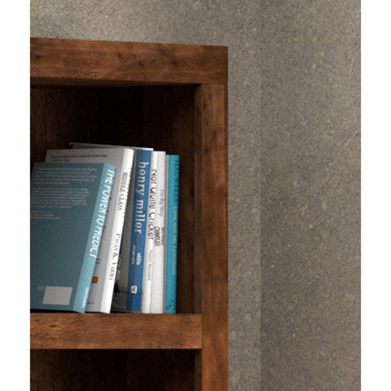Bibliothèque en bois avec charme rustique et grand rangement parfait pour exposer vos objets précieux