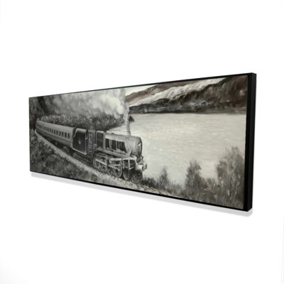 Reproduction de locomotive rétro sur toile