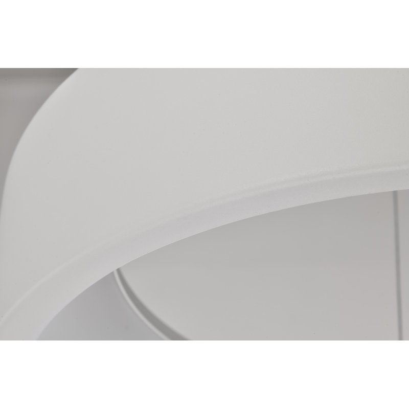 Fynn 1 - Light Single Drum LED Pendant, White