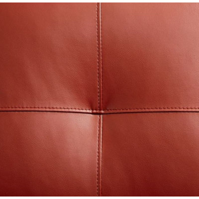 Dresden Contemporary Mahogany Red Leatherette Sectional-104"