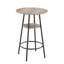 Ensemble de tabourets de bar ronds avec tablette, tabouret rembourré avec dossier, 60 cm L x 60 cm P x 90 cm H-1915070701-1915070703