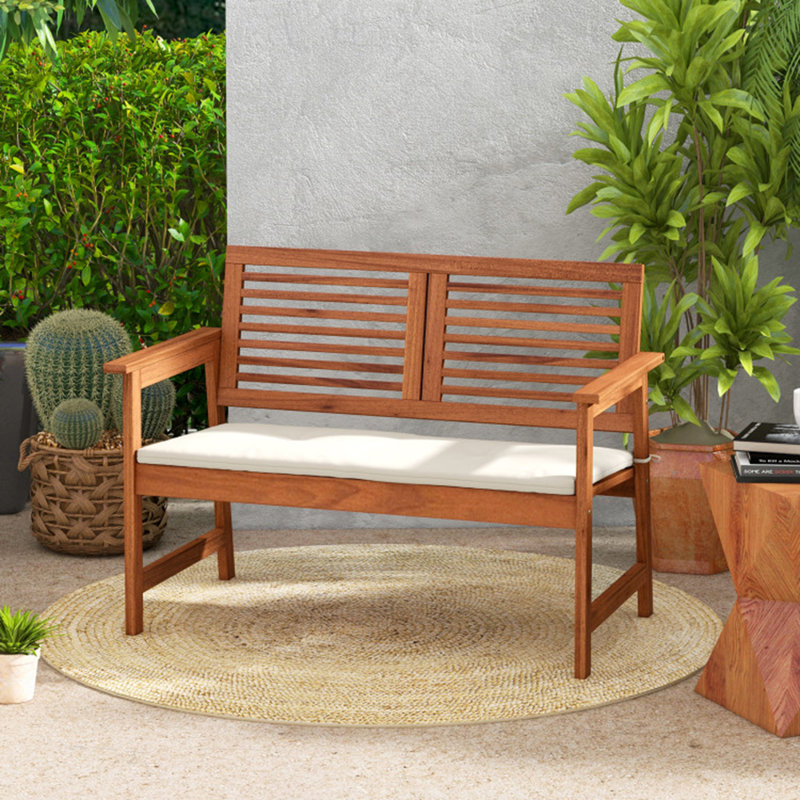 Evalyne Solid Wood Outdoor Bench