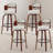 Curved Wood Swivel Barstools-PU Leather best for kitch island,home bar and workspaces-91180371-91180375