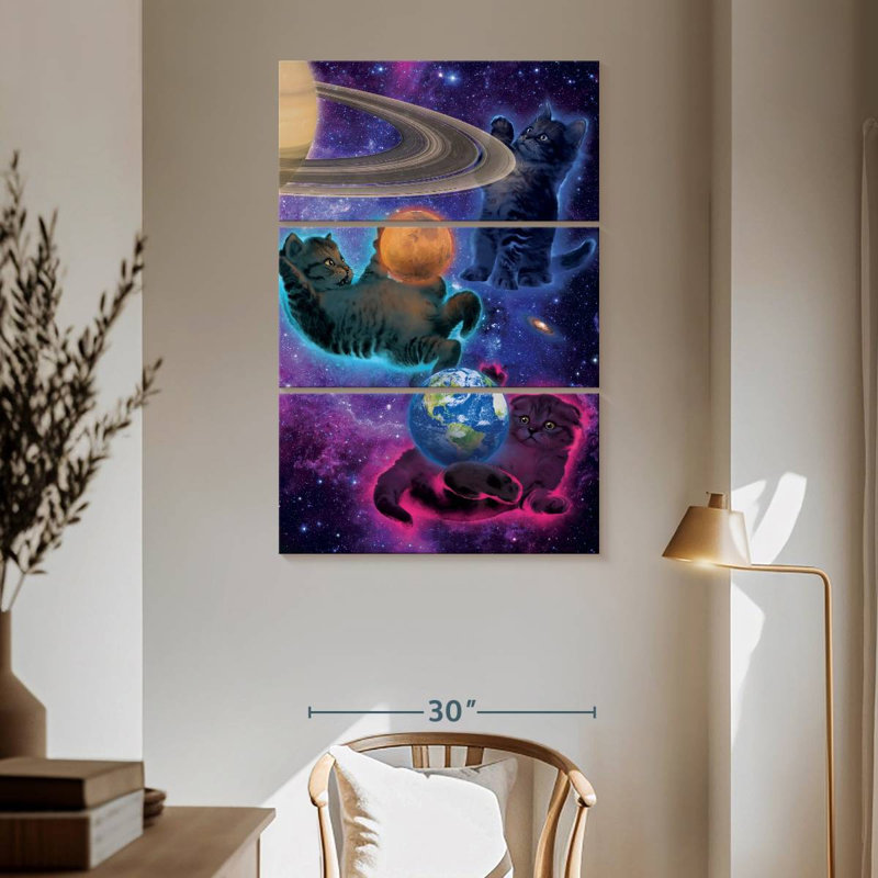 Brampt Cosmic Kittens, 65" H x 42" W