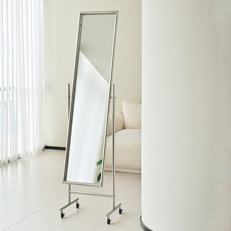 Miroirs pleine longueur rectangulaires en acier inoxydable
