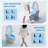 White Smart Toilet  - Automatic Flush, Radar & Foot Sensor Lid, Heated Seat, Bubble Shield, Blue Ambient Light, LED Display & Wireless Remote