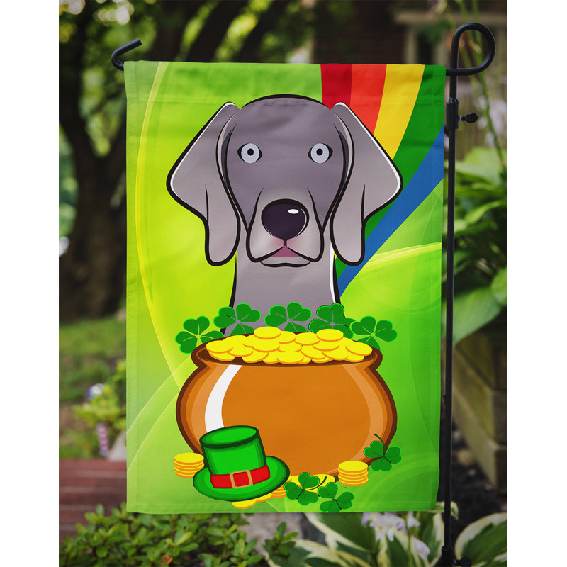 Drapeau de jardin Arella St. Patrick's, Weimaraner