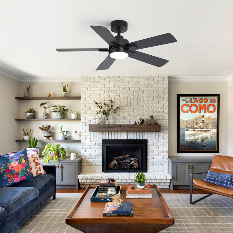 42-Inch 5-Blade Ceiling Fan with Light,DC Motor Ceiling Fan with Remote