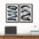 Art mural abstrait, ensemble de 2 reproductions d'art encadrées sur toile