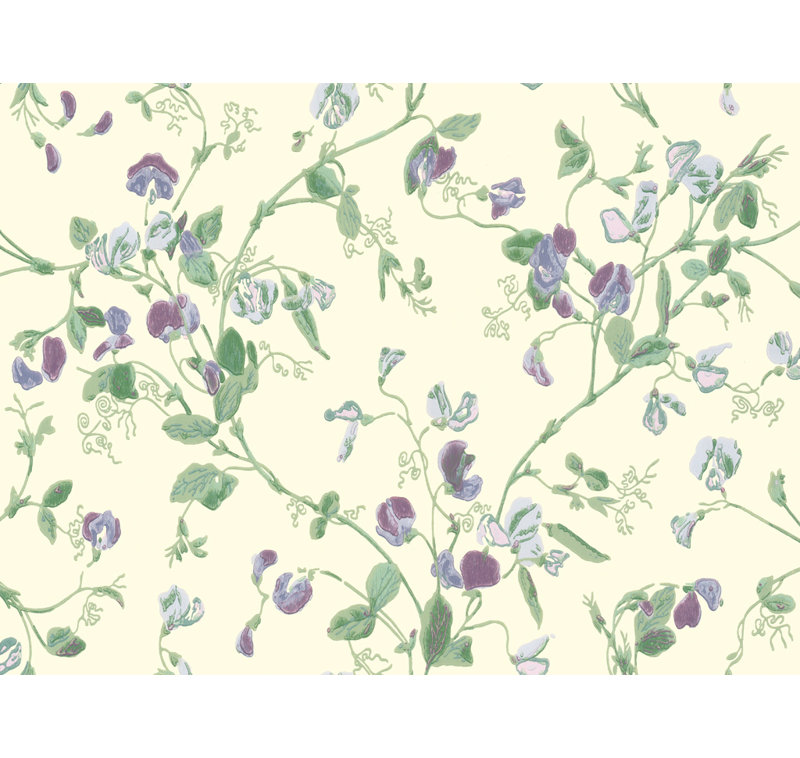 Anthology Sweet Pea Floral Wallpaper Roll, Violet