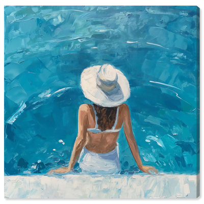 Poolside Couture Canvas Modern Beach Art by Art Remedy