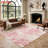 Sakura Blossom Area Rug, Art Design, Pink Floral Pattern, Machine Washable Non Slip, Indoor Decor for Living Room Bedroom Entryway Front Door Kitchen Balcony Apartment Cozy Home-129037003