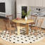 Ensemble de salle à manger Modern Farmhouse - Table ronde à pieds croisés et chaises Windsor - Ensemble de cuisine 3/4 pièces-1591034529-1591034528