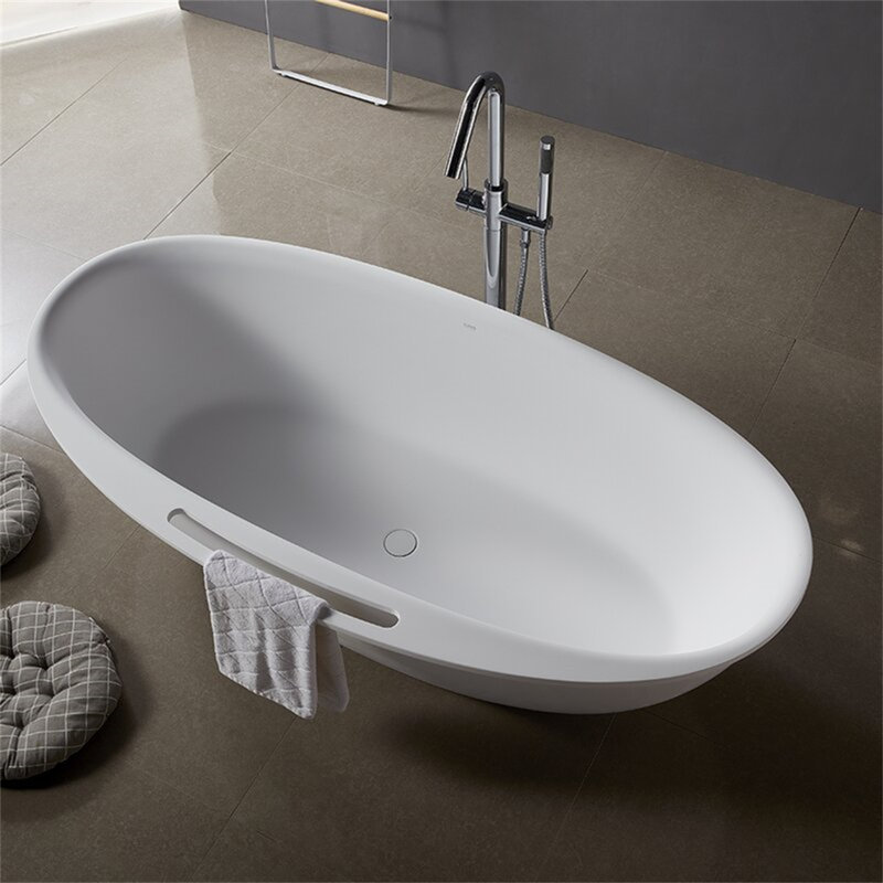 67'' x 34'' Soaking Solid Surface Bathtub