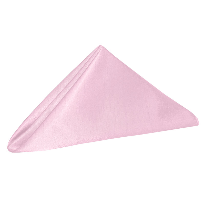 Yulia Silk Square Napkin, Light Pink, 20" x 20"