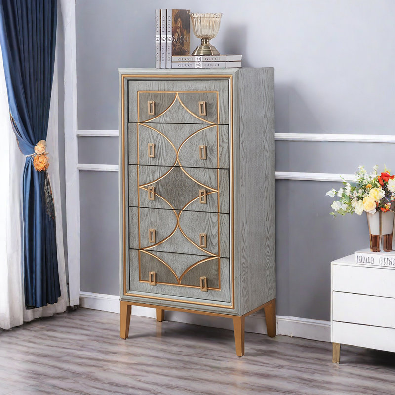 Light Luxury Line Rectangular Accent chest.