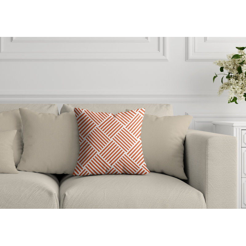 Housse et insert de coussin extérieur Langley, 19 po x l 19 po, Orange brûlé
