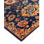 Tapis de couloir noué à la main de conception unique Serapi - bleu, 2 pi 8 po x 9 pi 9 po