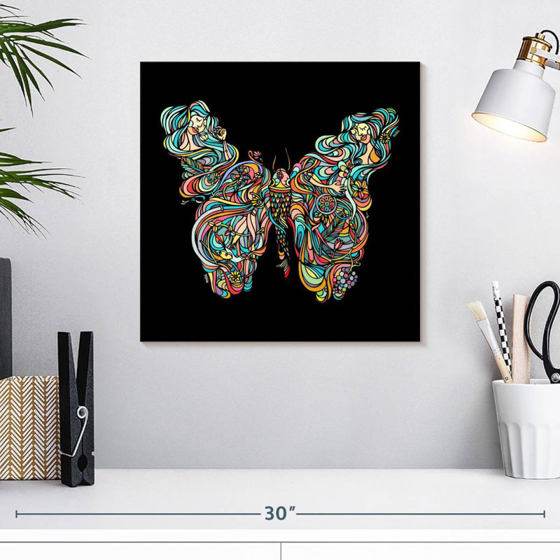 Brampt Vibrant Butterfly, 16" H x 16" W