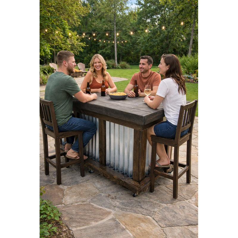 6ft U-shape Bar Counter For Indoor Outdoor Use, Reception Desk, Cash Wrap, Backyard Basement