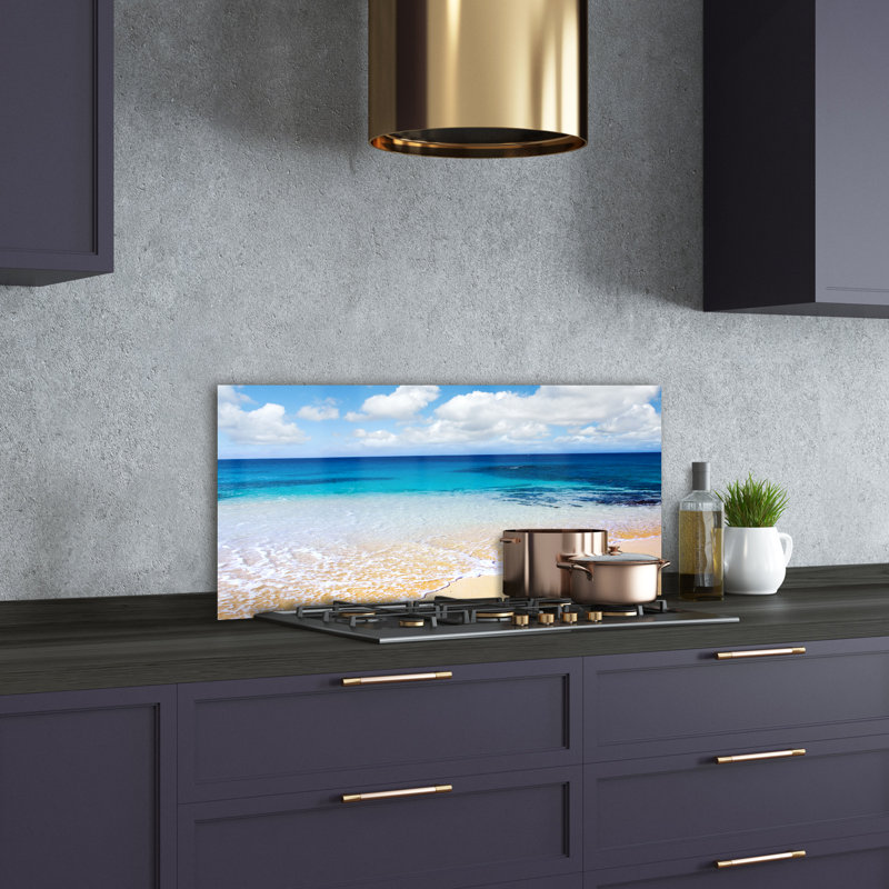 50cm W x 100cm L Glass Peel and Stick Panel