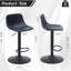 2 tabourets de bar pivotants réglables en cuir bleu Pu