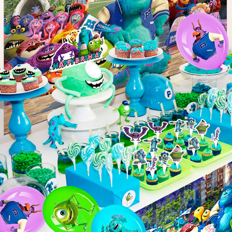 Monsters Inc. Birthday Party Decorations, 28 Pcs Monsters Inc. Party Supplies