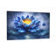 Plantes et fleurs de lotus bleu avec centre doré-715787772