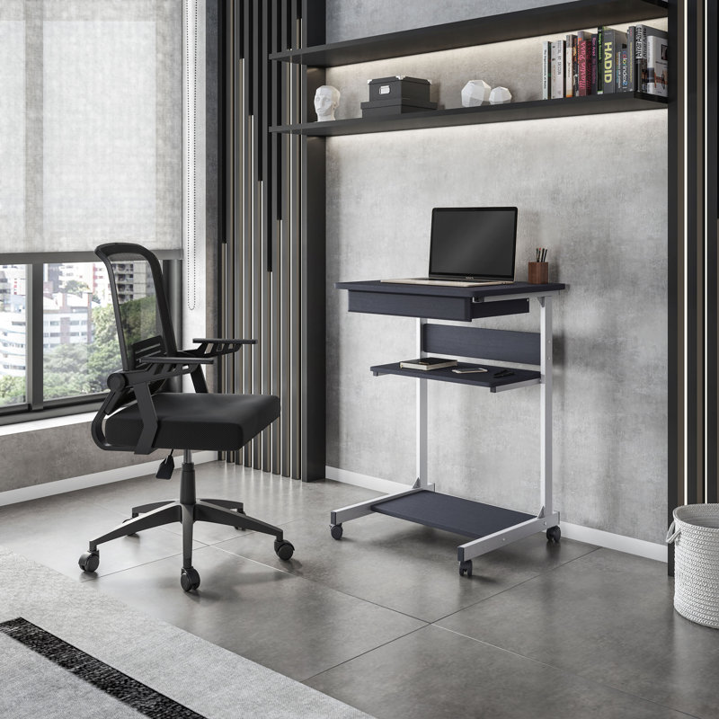 Chariot roulant pour ordinateur portable avec rangement
