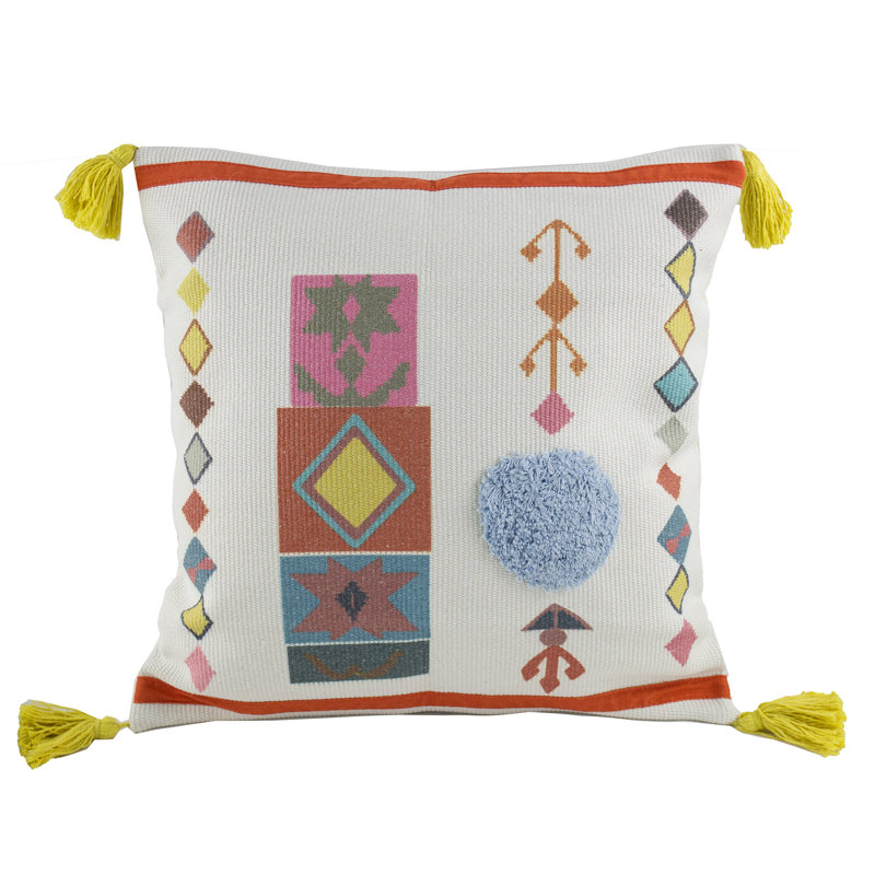  Coussin décoratif intérieur / extérieur en mélange de coton, Housse de coussin seulement - sans coussin
