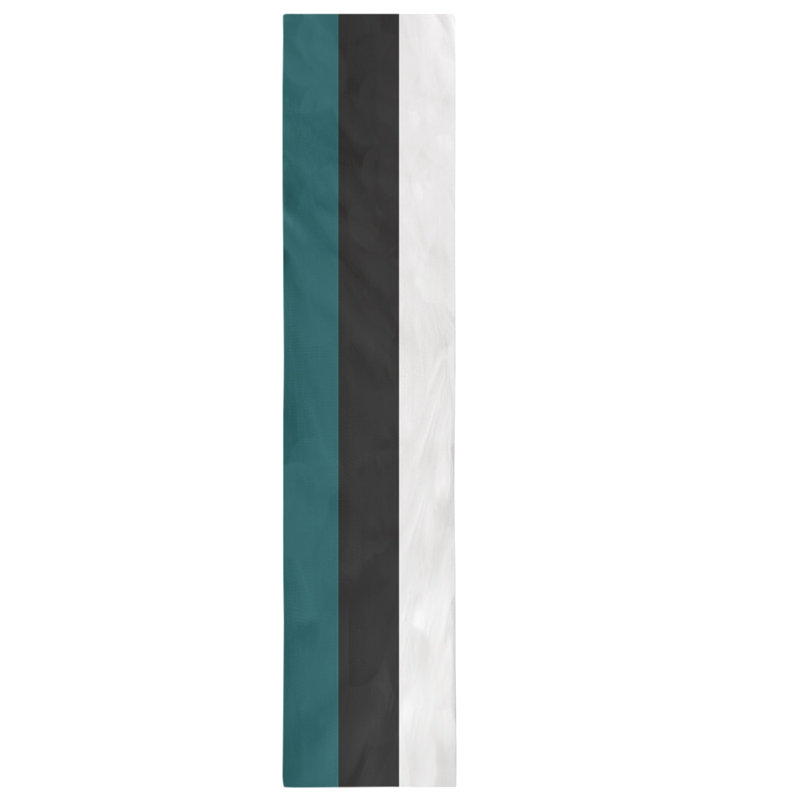 New Orleans Football Stripes Table Runner, 90" x 16", Polyester, Philadelphia Throwback Football Aqua Green