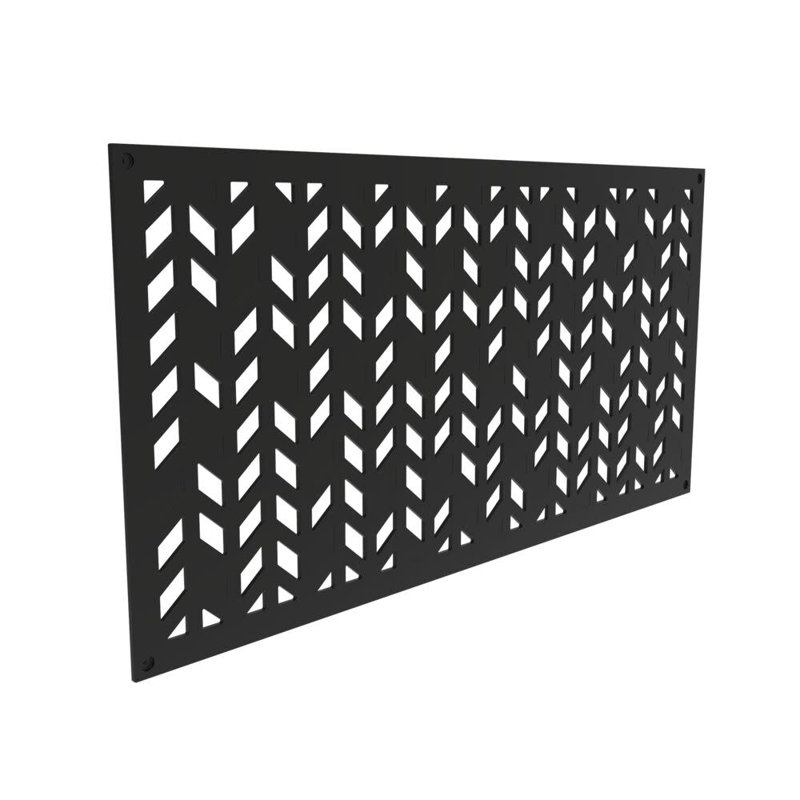 Aztek Black Polypropylene Decorative Screen Panel, 2 ft x 4 ft