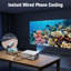 Mini projecteur pour iPhone 1080p, projecteur portatif idéal pour la chambre ou l'extérieur, avec trépied. Compatible avec les téléphones intelligents, les clés TV, HDMI et USB.