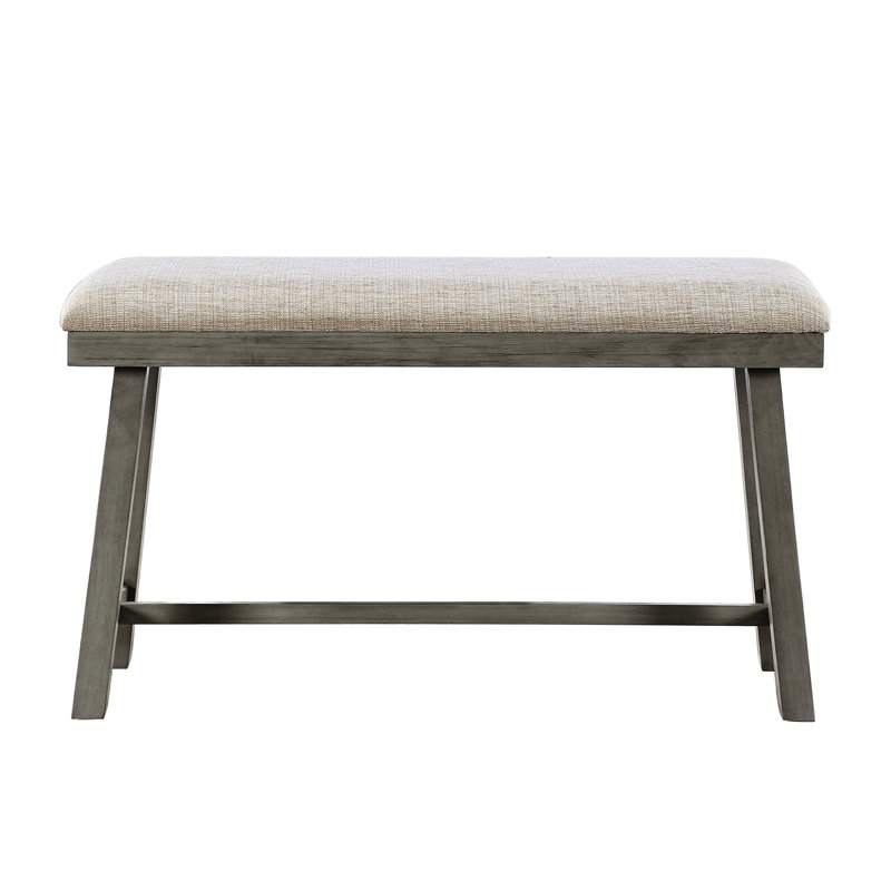 Banc gris à hauteur de comptoir pour la salle à manger, cuisine en bois rembourré de mousse, structure avec coussin de siège
