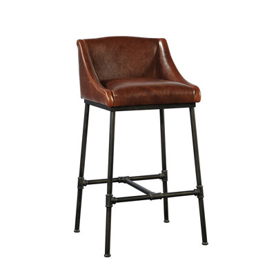 Upholstered Stool with Metal Frame
