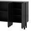 Armoire à chaussures minimaliste avec tablettes réglables, grande armoire de rangement avec portes ondulées-115111568