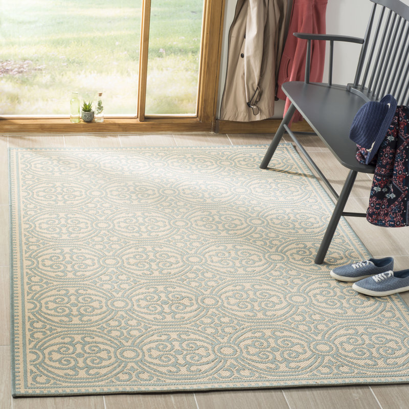 Tapis oriental intérieur / extérieur Burnell Performance, Rectangle 9 pi x 12 pi