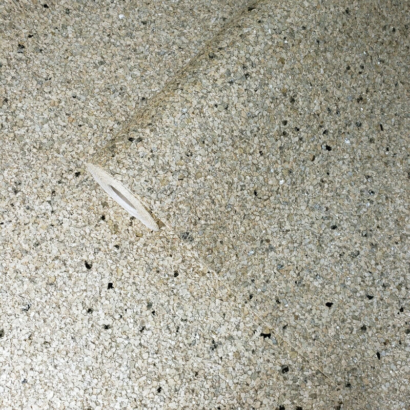 Vraie pierre de mica unique, aspect granite brut, texture 3D, Beige / Crème